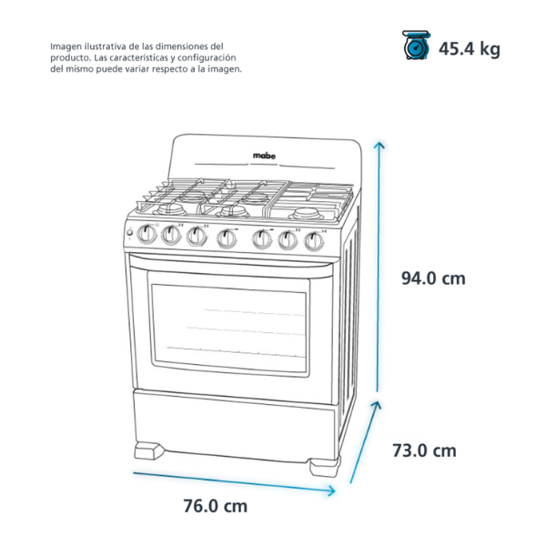 Línea Blanca, Estufa Mabe Mod: EM7654BFIS 30 PULGADAS - Imagen 5