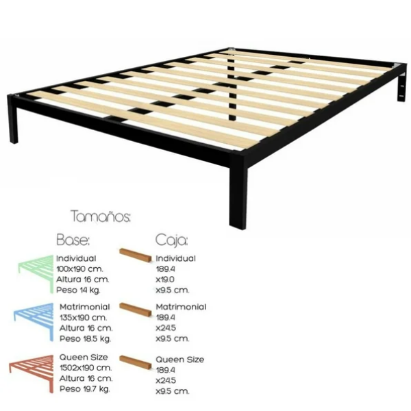 Camas, Box Master Mod: BED FREME MATRIMONIAL - Imagen 4
