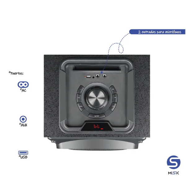 Electrónica, Bocina Portatil Misik Mod: MB2308 BLUETOOTH TWS - Imagen 3